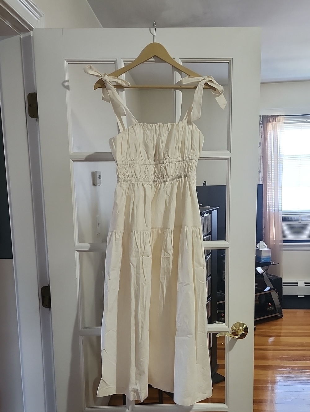 Dress Forum Cream Tie-Shoulder Midi Dress